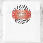 Freche Zebra-Schmuck-Designer-Aufkleber Runder Aufkleber (Tasche)
