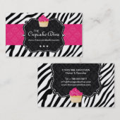 Freche Zebra-Streifen-Kuchen-Visitenkarte Visitenkarte (Vorne/Hinten)