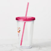 Freche Ziegen-Schale mit Abdeckung Acryltrinkbecher (Rückseite)