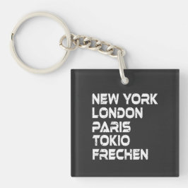 Frechen NY London Paris Tokio Anhänger Schlüsselanhänger