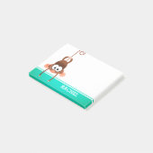 Frecher Affe Personalisiert Post-it Klebezettel (angewinkelt)