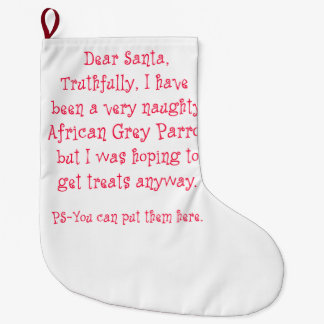 Frecher afrikanisches Grau-Papagei Großer Weihnachtsstrumpf