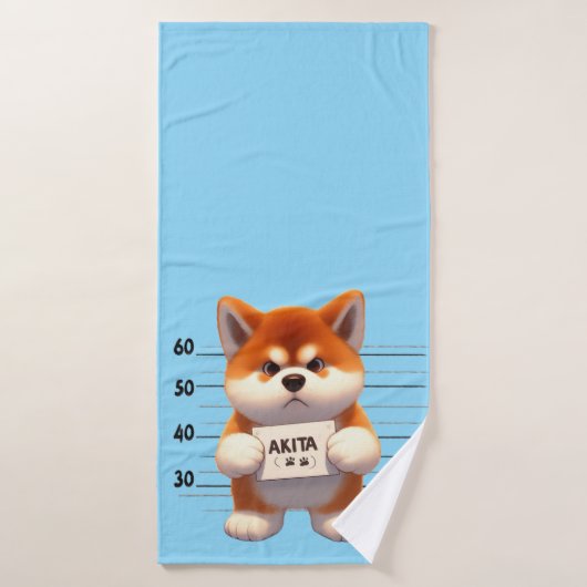 Frecher Akita Badehandtuch (Badehandtuch)