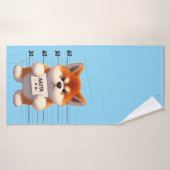 Frecher Akita Badehandtuch (Badehandtuch)