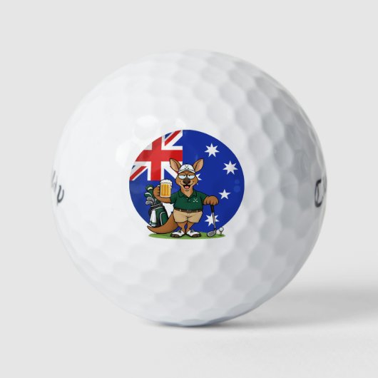 frecher australischer Kangaroo Golfball (Vorderseite)