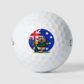 frecher australischer Wombat Golfball (Vorderseite)