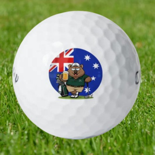 frecher australischer Wombat Golfball