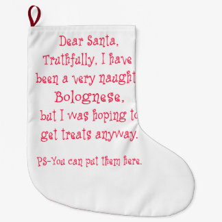 Frecher Bewohner von Bolognese Großer Weihnachtsstrumpf