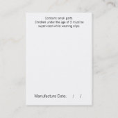 Frecher Bogen-mollige rosa u. schwarze Karten (Rückseite)