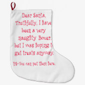 Frecher Boxer Großer Weihnachtsstrumpf (Vorderseite)