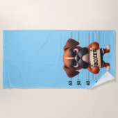 Frecher Boxer Strandtuch (Vorderseite)