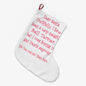 Frecher Bullterrier Großer Weihnachtsstrumpf (Vorderansicht (hängend))