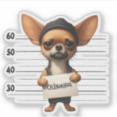 Frecher Chihuahua Aufkleber (Vorderseite)