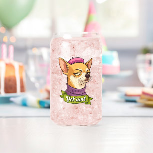 Frecher Chihuahua-Aufkleber  Dosenglas