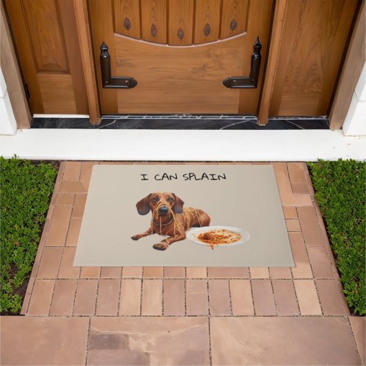 Frecher Dachshund Fußmatte (Außenbereich)