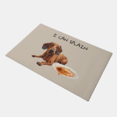 Frecher Dachshund Fußmatte (Schrägansicht)