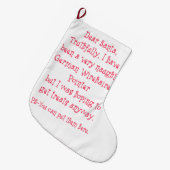 Frecher deutscher Drahthaar-Zeiger Großer Weihnachtsstrumpf (Vorderansicht (hängend))