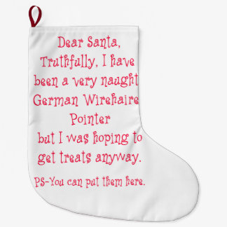 Frecher deutscher Drahthaar-Zeiger Großer Weihnachtsstrumpf