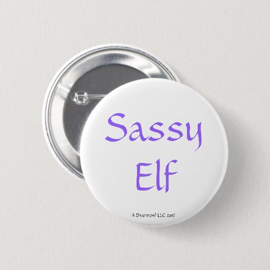 Frecher Elf Button (Vorne & Hinten)