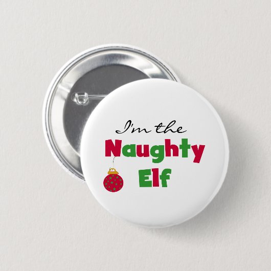 Frecher Elf Button (Vorne & Hinten)