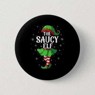 Frecher Elf Weihnachten Mädchen Frauen Elf Squad X Button