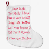 Frecher englischer Setzer Großer Weihnachtsstrumpf (Vorderseite)