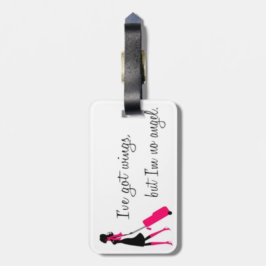 Frecher Flugbegleiter-Gepäckanhänger Gepäckanhänger (Rückseite vertikal)