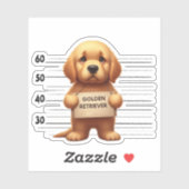 Frecher Golden Retriever Aufkleber (Blatt)