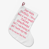 Frecher italienischer Windhund Großer Weihnachtsstrumpf (Vorderansicht (hängend))