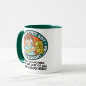 Frecher Jungen-Computertech-Tasse Tasse (Vorderseite Links)