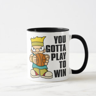 Frecher Jungen-Korb-Ball Tasse