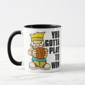 Frecher Jungen-Korb-Ball Tasse (Links)