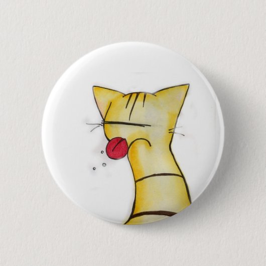 frecher Katzenknopf Button (Vorderseite)
