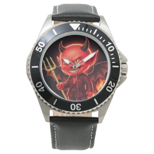 Frecher kleiner Teufel Armbanduhr (Vorderseite)