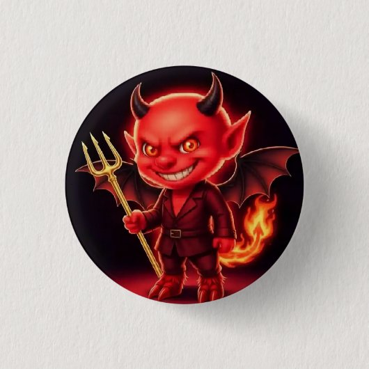 Frecher kleiner Teufel Button (Vorderseite)