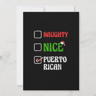Frecher netter puerto-ricanischer Weihnachtsmann-F Feiertagskarte