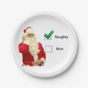 Frecher oder Nizza Weihnachtspapier-Teller Pappteller