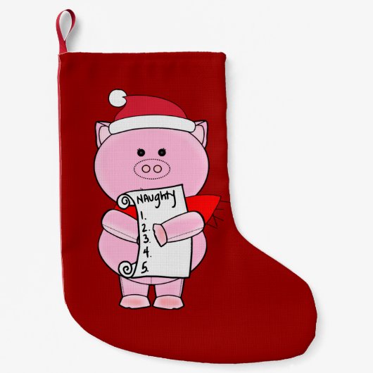 Frecher Piggy WeihnachtsStrumpf Kleiner Weihnachtsstrumpf (Vorderseite)