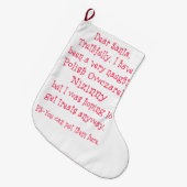 Frecher polnischer Owczarek Nizinny Hund Großer Weihnachtsstrumpf (Vorderansicht (hängend))