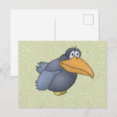 frecher Rabe Postkarte (Vorne/Hinten)