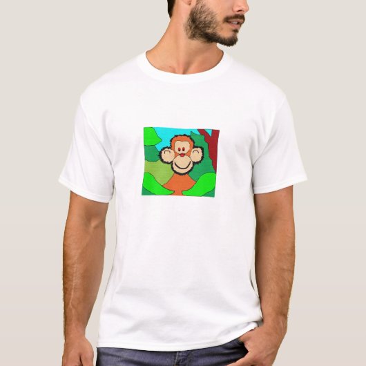 Frecher Schimpanse T-Shirt (Vorderseite)