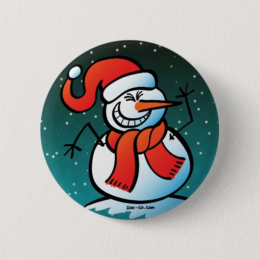 Frecher Schneemann Button (Vorderseite)