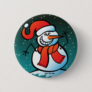 Frecher Schneemann Button