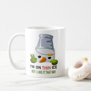 Frecher Schneemann-Eimer-Kopf Ich bin auf dünnem E Kaffeetasse