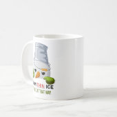 Frecher Schneemann-Eimer-Kopf Ich bin auf dünnem E Kaffeetasse (Vorderseite Links)