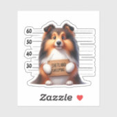 Frecher Shetland Sheepdog Aufkleber (Blatt)