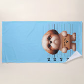 Frecher Shih Tzu Strandtuch (Vorderseite)
