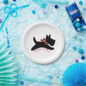 Frecher u. Nizza Scottie-Hund Pappteller (Party)