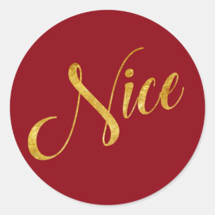 Frecher und Nizza Runder Aufkleber