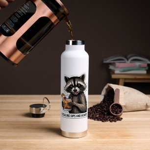 Frecher Waschbär mit Whiskey Sour – Spielerei Cock Trinkflasche